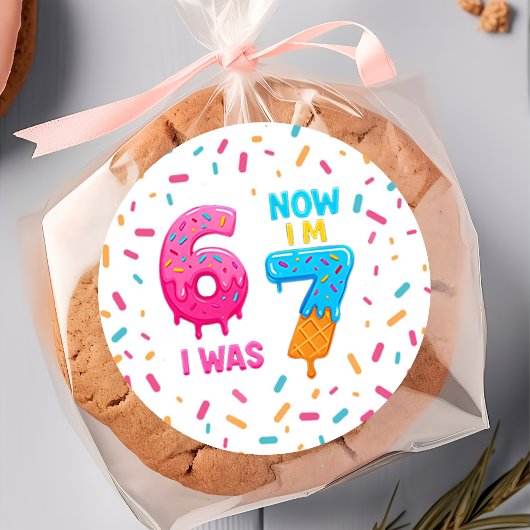6 7 Meme Trend Six Seven Birthday Sticker