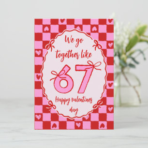 6 7 Meme Trendige Coquette Schleife Valentinstag Feiertagskarte
