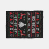 6 7 Meme Ugly Christmas Sweater 67 Six Seven Funny Fleecedecke (Vorderseite (Horizontal))