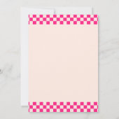 6 7 Meme Universitäts- Leopard Checkerboard Mädche Einladung (Rückseite)