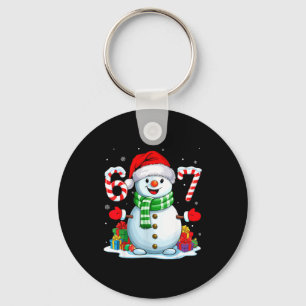 6 7 Meme Weihnachten Lustiger Schneemann Sechs Sie Schlüsselanhänger