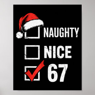 6-7 Meme Weihnachten Unartig Nett 67 Sechs Sieben Poster