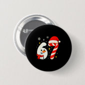 6 7 Meme Weihnachts-Shirt 67 Sechs Sieben Schneema Button (Vorne & Hinten)