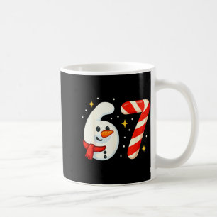 6 7 Meme Weihnachts-Shirt 67 Sechs Sieben Schneema Kaffeetasse