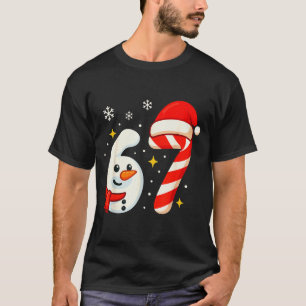 6 7 Meme Weihnachts-Shirt 67 Sechs Sieben Schneema T-Shirt