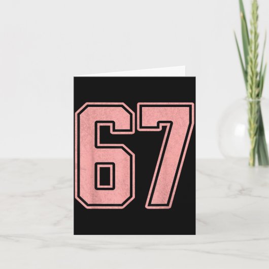 6 7 Number 67 Baseball Funny Meme Tee For Women  Karte (Vorderseite)