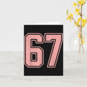 6 7 Number 67 Baseball Funny Meme Tee For Women Karte (Gelbe Blume)