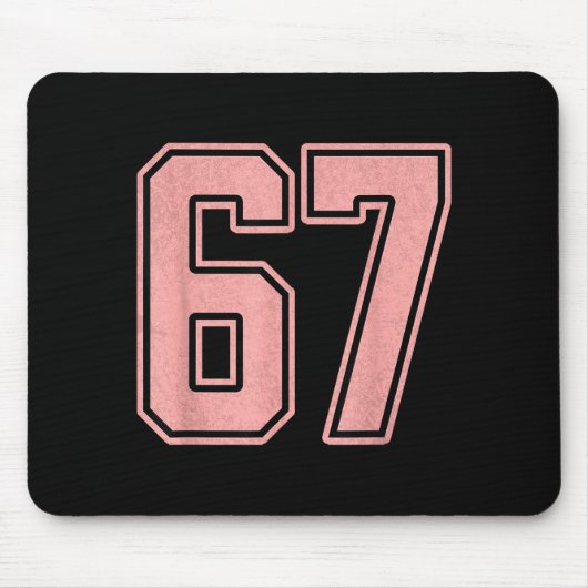 6 7 Number 67 Baseball Funny Meme Tee For Women  Mousepad (Vorne)