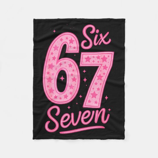 6 7 Number 67 Nk Six Seven Meme Slang Womens Girls Fleecedecke (Vorderseite)