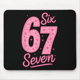 6 7 Number 67 Pink Six Seven Meme Slang Womens Gir Mousepad