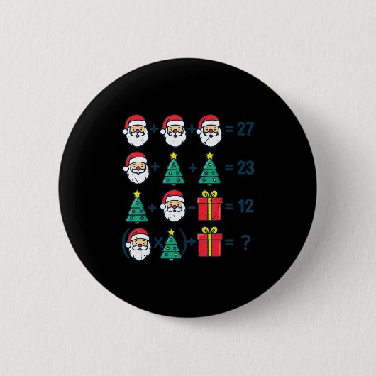 6 7 Order Operation Christmas Math Professor Costu Button (Vorderseite)