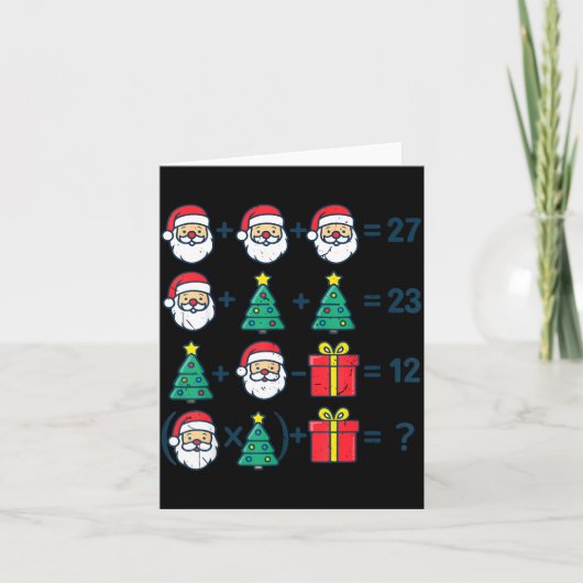 6 7 Order Operation Christmas Math Professor Costu Karte (Vorderseite)