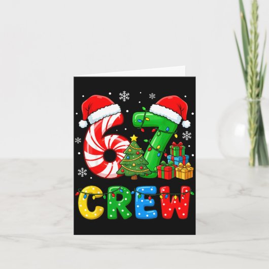 6 7 Pajamas Six Seven Matching Ugly Christmas 67 F Karte (Vorderseite)