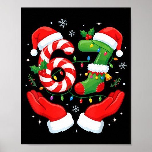 6 7 Pajamas Six Seven Matching Ugly Christmas 67 F Poster (Vorne)