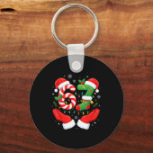 6 7 Pajamas Six Seven Matching Ugly Christmas 67 F Schlüsselanhänger (Vorderseite)