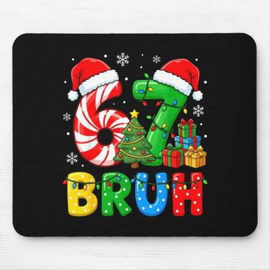 6 7 Pajamas Six Seven Matching Ugly Christmas 67 G Mousepad (Vorne)