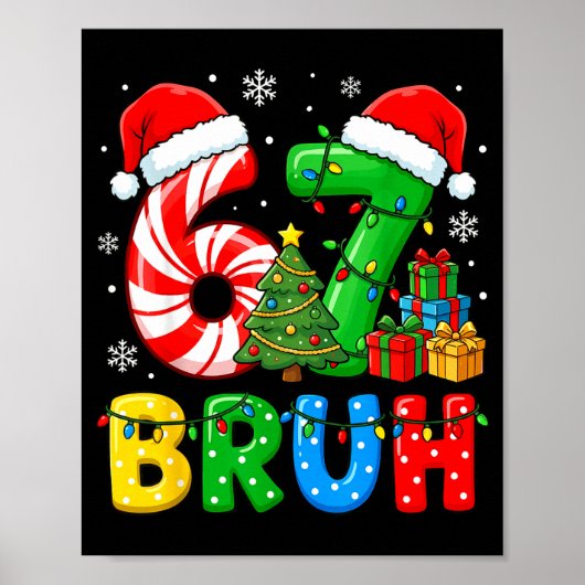 6 7 Pajamas Six Seven Matching Ugly Christmas 67 G Poster (Vorne)