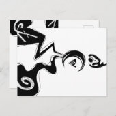 6 7 planet black white art postkarte (Vorne/Hinten)