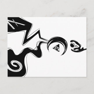 6 7 Planeten Schwarzweiß Kunst Postkarte