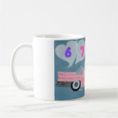 6 7 Poodle in Pink Classic Car flying in sky  Kaffeetasse (Links)