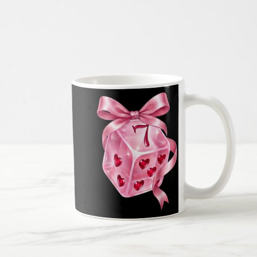 6 7 Preppy Valentine Y2k Funny Coquette Nk Dice Bo Kaffeetasse (Rechts)