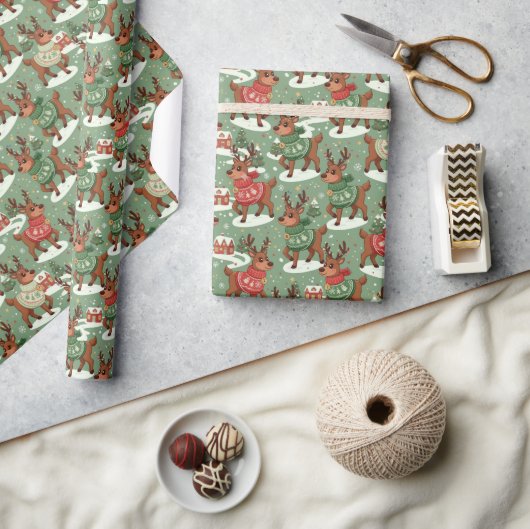 6-7 Rentier-Squad-Weihnachten Geschenkpapier (Kunsthandwerk)