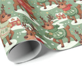 6-7 Rentier-Squad-Weihnachten Geschenkpapier (Rolleneckpunkt)