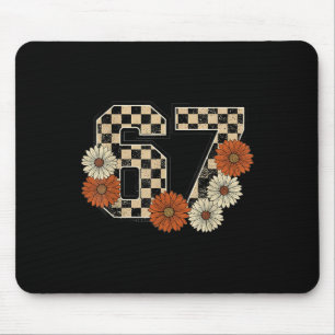 6 7 Retro Herbst Meme Schachbrett T-Shirt Heimgesu Mousepad