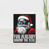 6 7 Santa Face Six Seven Meme Funny 67 Christmas F Karte (Vorderseite)