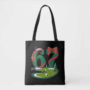 6 7 Sechs Sieben Golf Gen Z Alpha Meme Weihnachten Tasche
