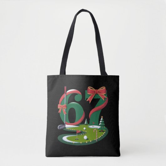 6 7 Sechs Sieben Golf Gen Z Alpha Meme Weihnachten Tasche (Vorderseite)