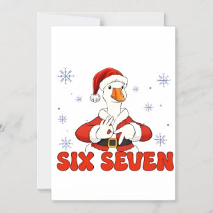 6 7 Sechs Sieben Hand Gen Z Alpha Gans Weihnachten Magneteinladung