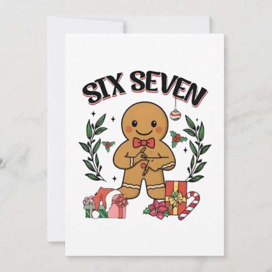 6 7 Sechs Sieben Hand Gen Z Alpha Lebkuchen Meme Save The Date (Vorderseite)