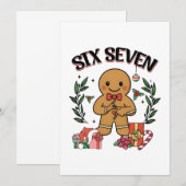 6 7 Sechs Sieben Hand Gen Z Alpha Lebkuchen Meme Save The Date (Vorne/Hinten)
