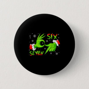 6 7 Sechs Sieben Hand Gen Z Alpha Meme Slang Weihn Button
