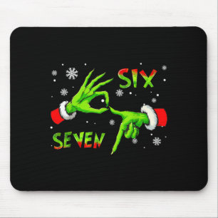 6 7 Sechs Sieben Hand Gen Z Alpha Meme Slang Weihn Mousepad