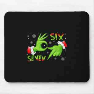 6 7 Sechs Sieben Hand Gen Z Alpha Meme Slang Weihn Mousepad