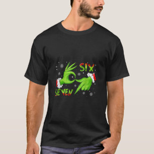 6 7 Sechs Sieben Hand Gen Z Alpha Meme Slang Xmas T-Shirt