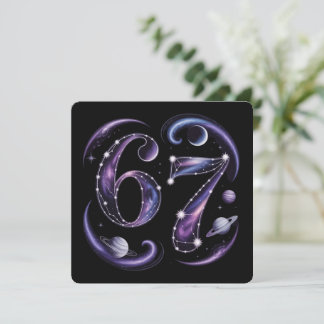 6 7 Sechs Sieben Kosmische Astrologie Gen Z Alpha Feiertagskarte