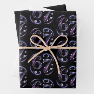 6 7 Sechs Sieben Kosmische Astrologie Gen Z Alpha Geschenkpapier Set