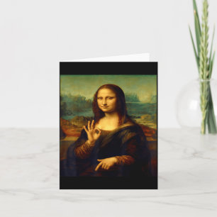 6 7 Sechs Sieben Meme 67 Lustige Mona Lisa Lustig Karte
