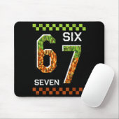 6 7 sechs sieben Pixel-Gaming lustiges Meme 67 Jun Mousepad (Mit Mouse)