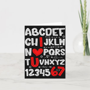 6 7 Sechs Sieben Valentinsgrüße Alphabet Ich Liebe Karte