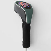 6 7 Sechs Sieben Vaporwave Gen Z Alpha Meme Golf Headcover (angewinkelt)