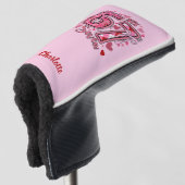 6 7 si Seven Meme Trend Mädchen Rosa Golf Headcover (3/4 Vorderseite)