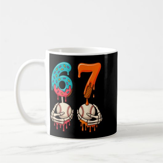 6 7 Six Seven Baseball Meme Gen Z Alpha Slang Boys Kaffeetasse (Links)