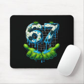 6 7 Six Seven Drip Lustig Gen Alpha Meme Fußball P Mousepad (Mit Mouse)