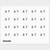 6 7 Six Seven Episch Lit Runder Aufkleber (Blatt)