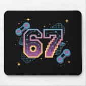 6 7 Six Seven Gaming Gen Z Alpha Meme Slang  Mousepad (Vorne)