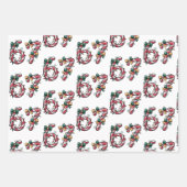 6 7 Six Seven Gen Z Alpha Meme Slang Xmas Lights Geschenkpapier Set (Vorderseite)